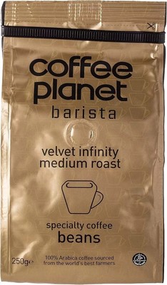 Coffee Planet Barista Velvet Infinity Whole Bean Coffee 250g , Free Shipping