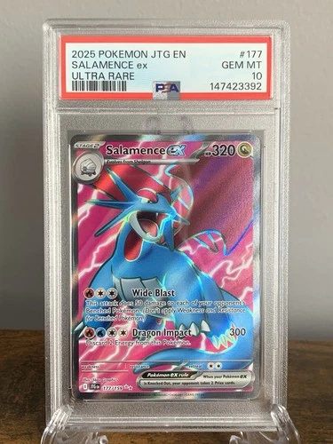2025 POKEMON JTG EN-JOURNEY TOGETHER ULTRA RARE #177 SALAMENCE EX PSA 10