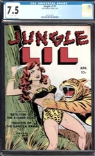 JUNGLE LIL #1 CGC 7.5 1950 FOX FEATURES-GREAT GOOD GIRL ART