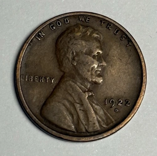 VF 1922-D Lincoln Wheat Cent, Rich Brown U.S. Better Date Coin