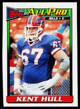 Kent Hull, 1991 Topps, #47, Buffalo Bills,