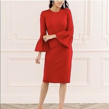 Rachel Parcell Red Bell Sleeve Dress Size Small NWT