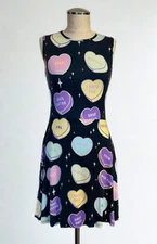 Killstar "No Sweetheart" Skater Dress - Size M - Kawaii Goth - *FREE SHIPPING*