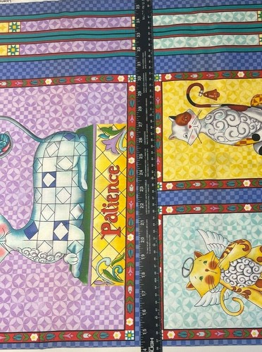 "Patience, Curiosity, Vigilance" cat fabric - Pattern - Patchwork Syle - Picture 6 of 7