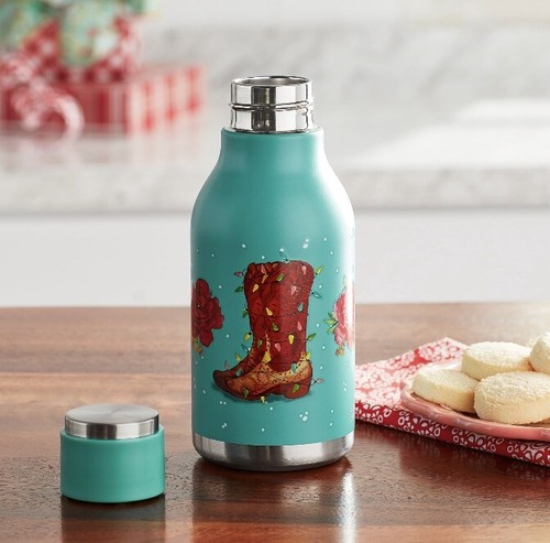 Pioneer Woman Boots with Lights Water Bottle Christmas is Better in Boots Roses - Picture 7 of 10