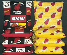 Set Of 8 Miami Heat Cornhole Bags FREE SHIPPING