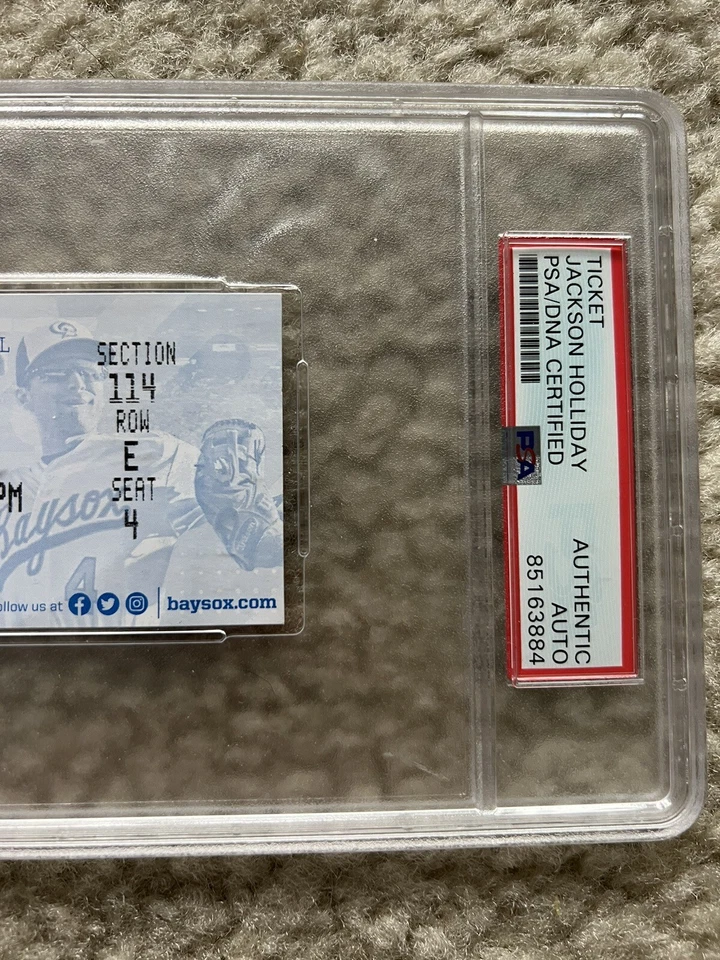 JACKSON HOLLIDAY Signed AA Debut Ticket Stub Psa Slabbed Baltimore Orioles Auto - Image 3 of 3