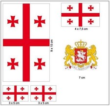 Aufkleber Set Georgien Fahne Flagge