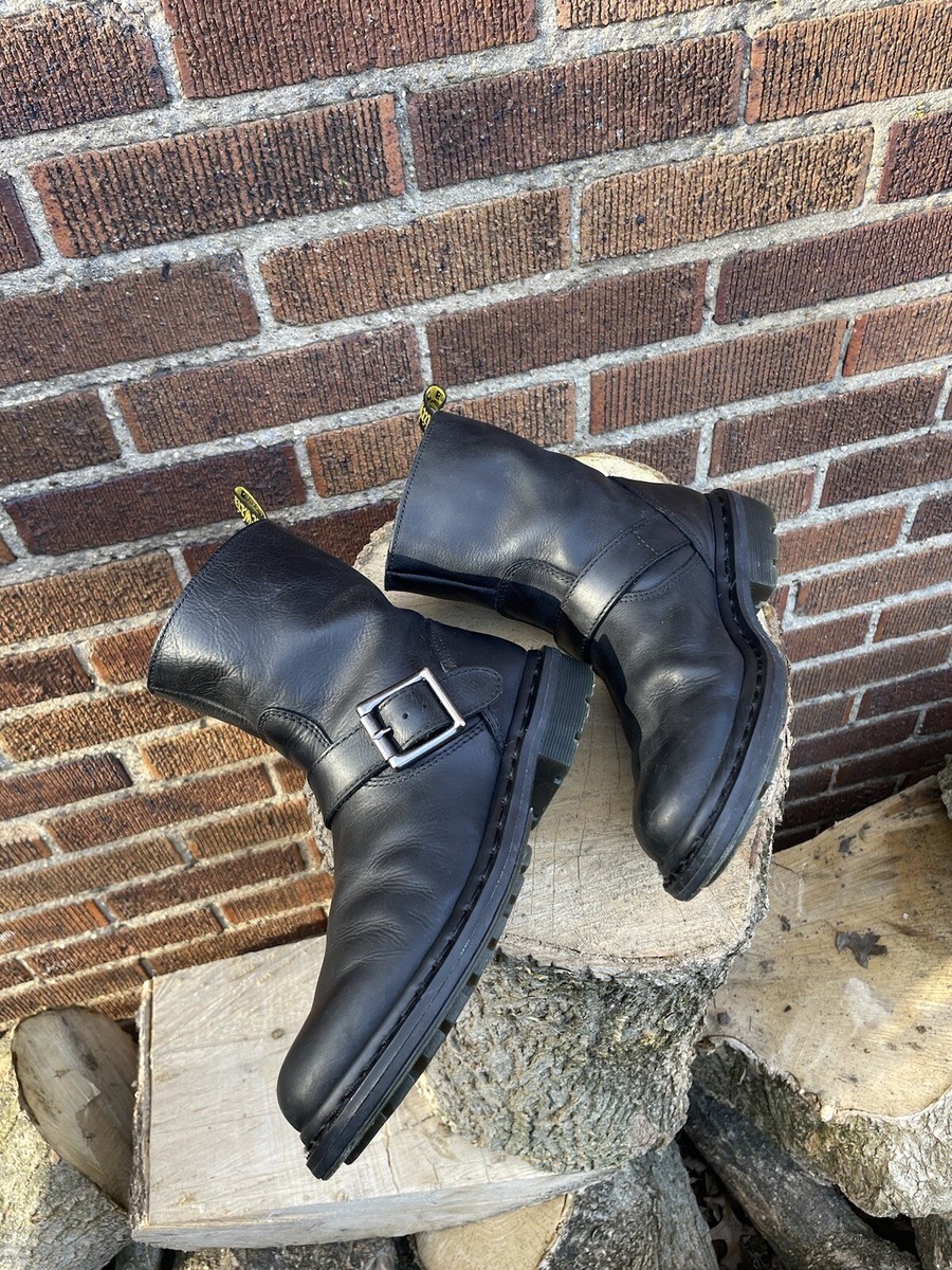 【Dr.Martens】 SLATE MEG BIKER ANKLE BOOT Dr. Martens Brown Leather Slate Meg Biker Ankle Boot size 7