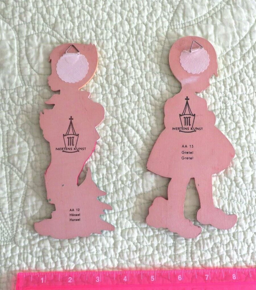 Vintage 1960s MERTENS KUNST German HANSEL GRETEL Wood ART Fairy Tale Deutsch - Image 2 of 4