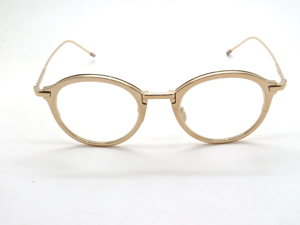 THOM BROWNE TB-110-C-GLD Gold Authentic 48mm round THOM BROWNE TB-110-C-GLD Gold Authentic 48mm round