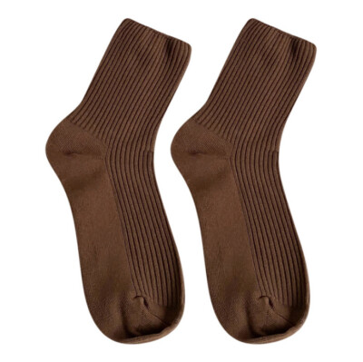 3 pairs of socks women's mid-tube stockings autumn vertical striped stockings