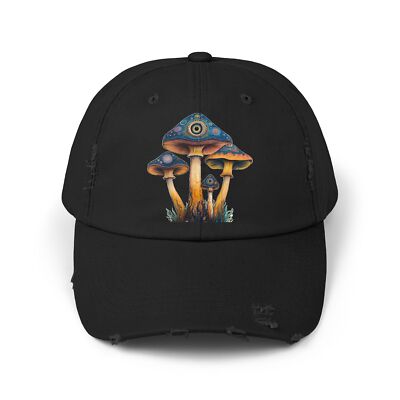 Psychedelic Mushroom Cap - Vintage Distressed Hat, Nature Lovers Gift, Festival