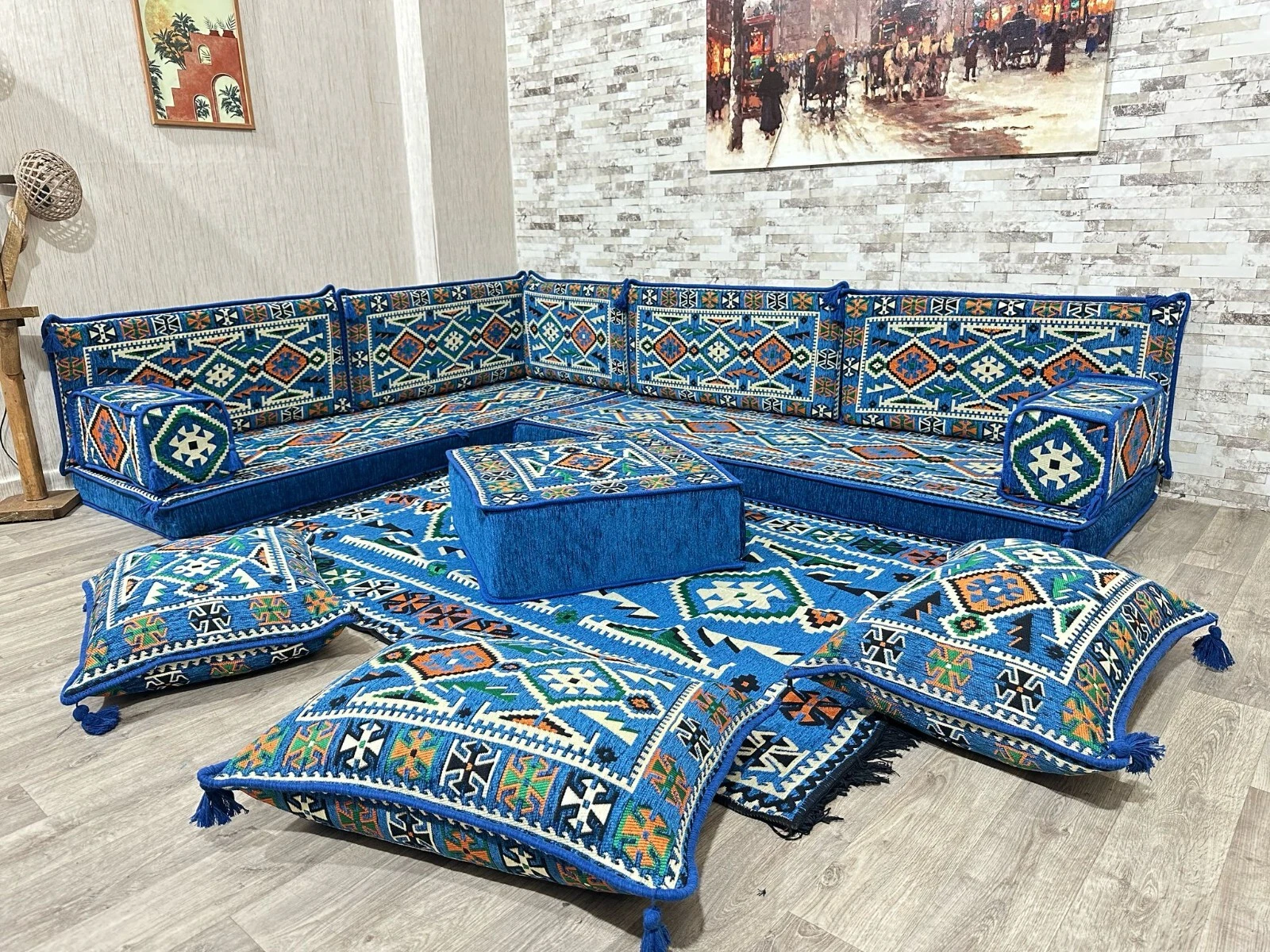 Floor Sofa Cushion, Oriental Seating Area, Patio Pallet Sofa, Majlis Sofa