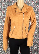 Nwt Charlotte Russe Women's Brown Suede Light Lined Jacket Size Medium