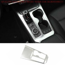 For Cadillac XT4 2019-2024 Silver Steel Center Console Gear Shift Knob Trim 2PCS