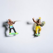 Vintage 1930's Cast Lead Manoil Barclay Indian Chief With Tomahawk  Shield