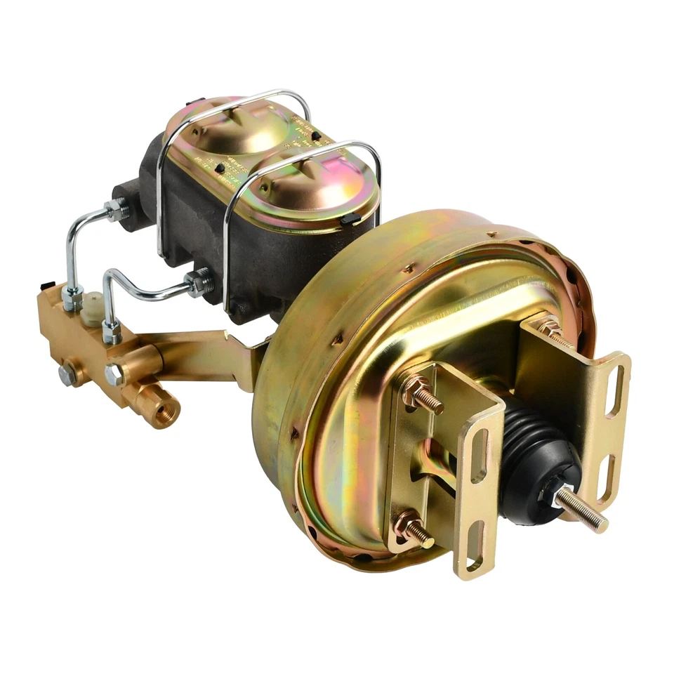 Tambor de disco maestro de refuerzo de freno eléctrico de zinc de 8" para camioneta Chevy C10 C20 1960-1966 Foto 3 de 4