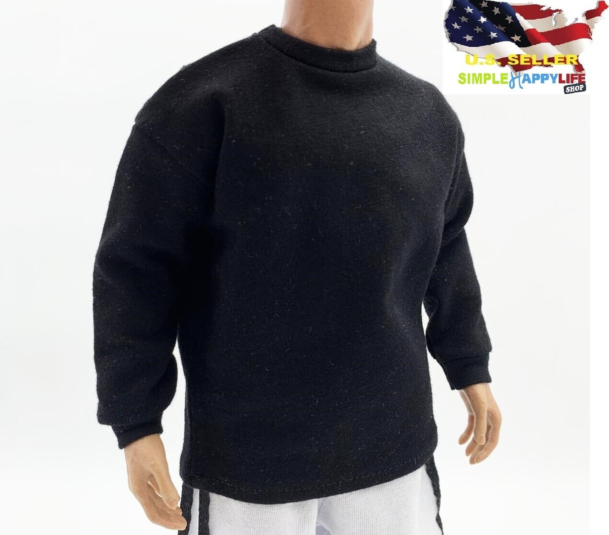 White Long Sleeve Shirt For 1/6 Scale Action Figures - Phicen, Hot Toys, Worldbox Compatible