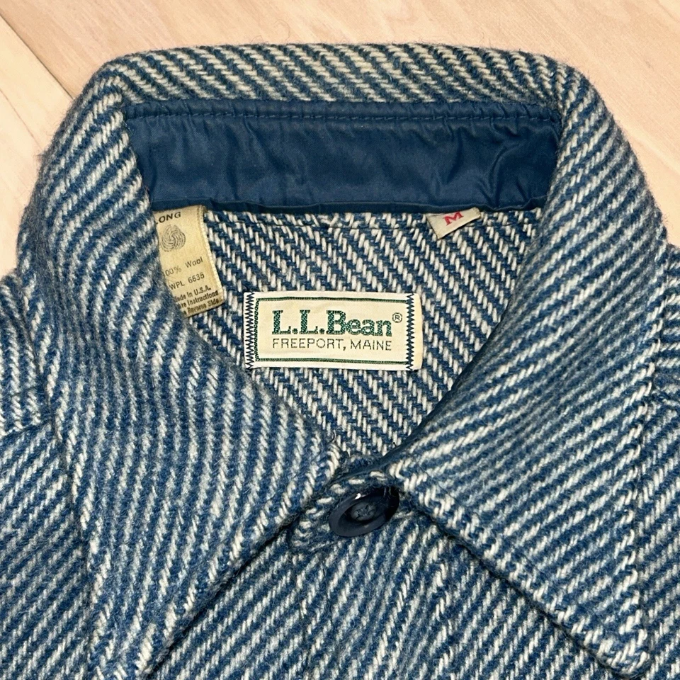 Vintage L.L. Bean Long Northwoods Button Up Shirt Jacket USA Made Men’s Medium - Image 4 of 4