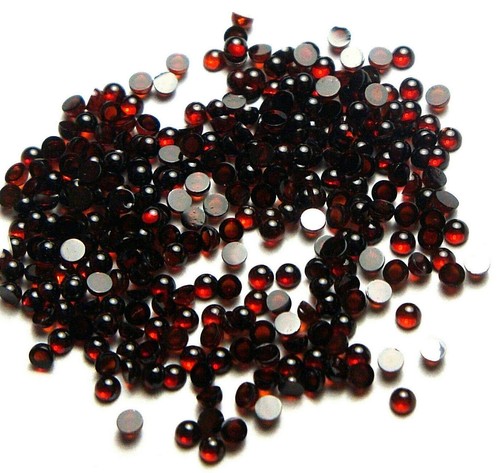 Lot De 10 Grenats Rouges Foncés Pierres Précieuses Naturelles 4mm - Pour Création Bijoux