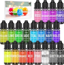 Candle Dye - 20 Color Liquid Wax Dye for DIY Making, High Concentration Color fo