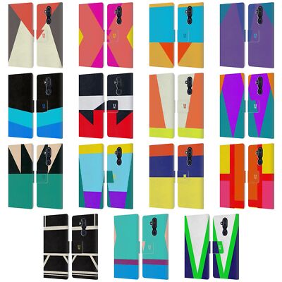 HEAD CASE DESIGNS COLOUR BLOCKING LEATHER BOOK WALLET CASE FOR NOKIA PHONES