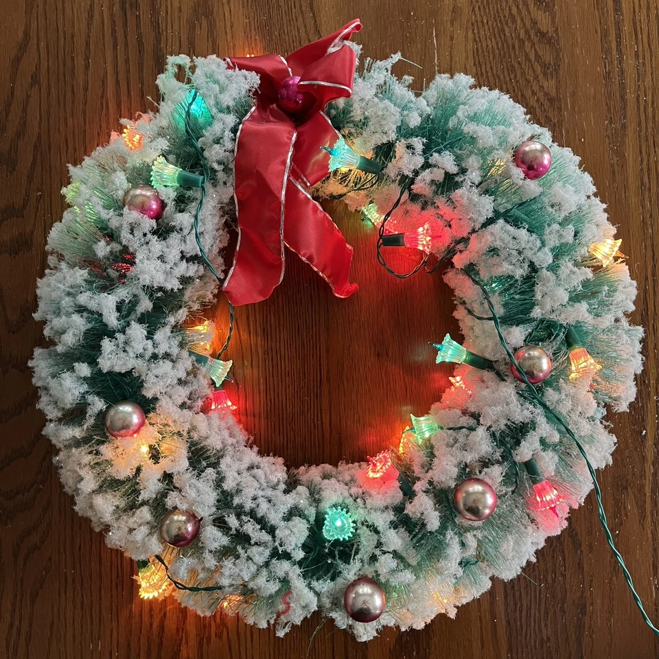 Corona Cepillo Plástico Navidad Flocado Vintage Consolidada Novedad Caja Original Foto 2 de 4