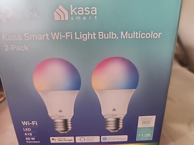 Kasa Smart KL135P2 TP-Link 2-pack - Bulb Full Color Changing Dimmable WiFi New