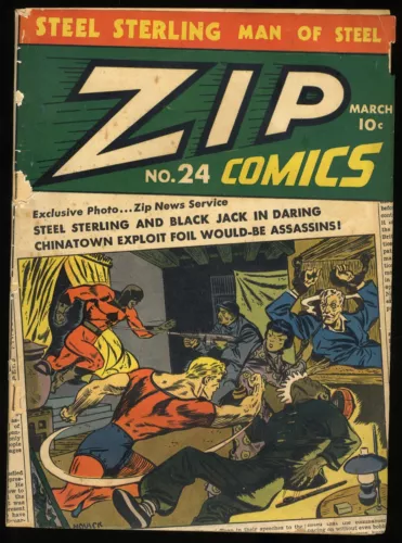 Zip Comics #24 GD 2.0 MLJ WWII Era Scarce Golden Age! Archie 1942