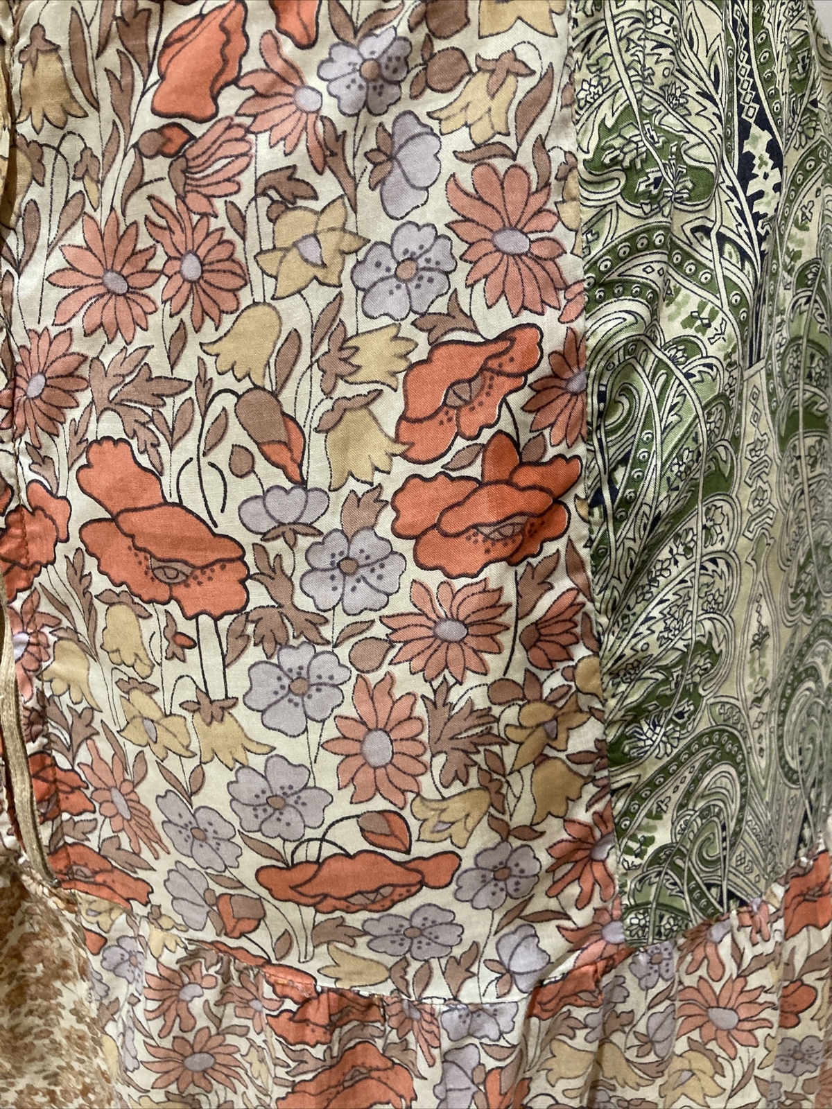 Vintage 1960s/70s Patchwork Liberty Cotton Skirt, 13.5" across waist approx. 7