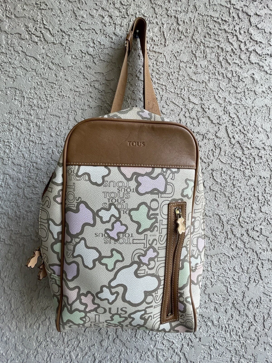 TOUS Kaos Icon Feminine Beige and multicolored Vinyl One Shoulder Backpack  | eBay