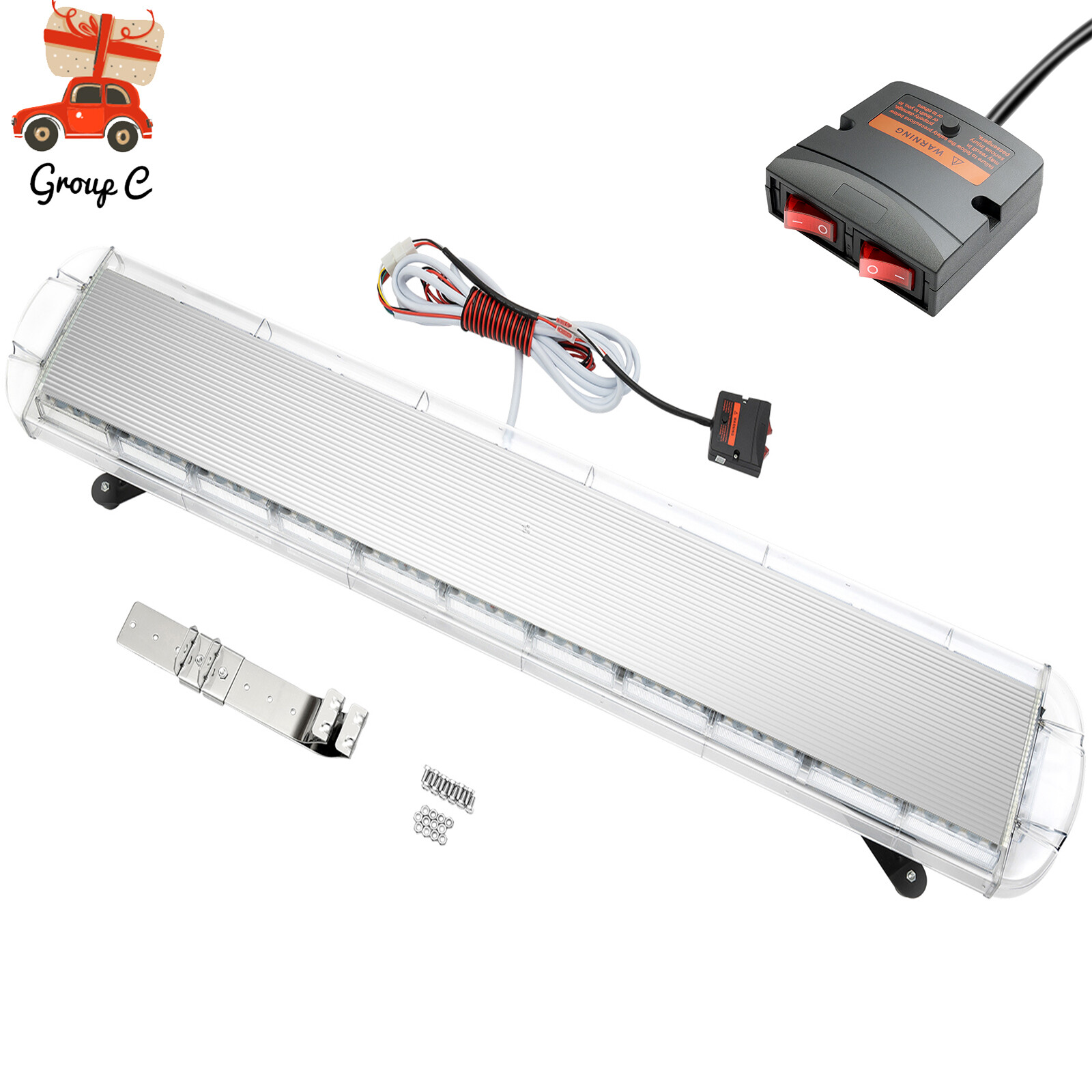 4 X 6 Led Ambra Bianco Recupero Strobe Lampeggiante Griglia - Foto 9