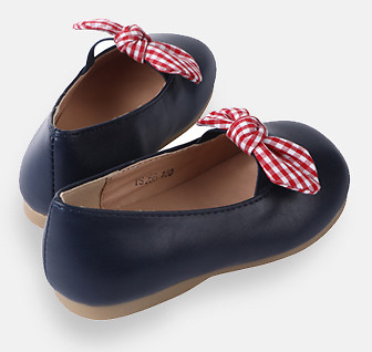 Toddler Little Girls Bowknot Bow Mary Jane Ballerina Ballet Flat Shoes Pink Navy - Picture 8 of 10
