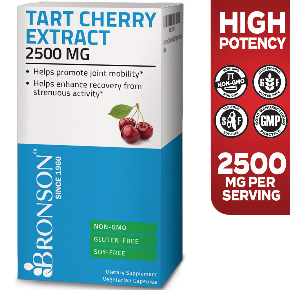 Экстракт терпкой вишни 2500 мг, без ГМО, без глютена, без сои, с антиоксидантами