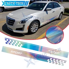NEO Body Side Skirt Vinyl Racing Reflective Stripe Sticker For Cadillac Escalade