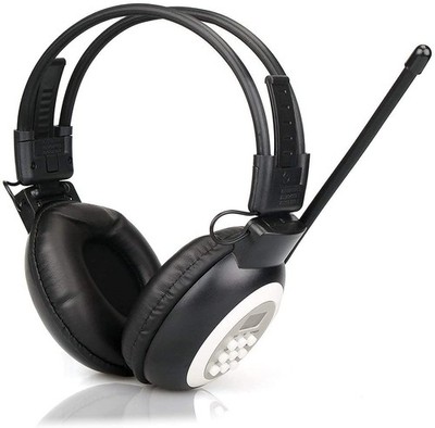 Retekess TR101 FM Radio Headphones, Headset for 1 pack receiver, Black 