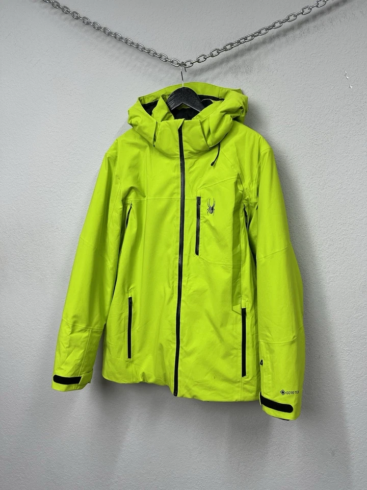 Spyder Men’s Gore-Tex Ski Jacket Hooded Primaloft Insulated Light Green Size XL - Image 4 of 4