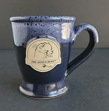 THE ALPACA BEAN "Coffee" Handcrafted USA Sunset Hill Stoneware Rare Handled Mug
