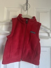 Columbia Youth Steens MTN Fleece Vest Full Zip Red Youth 3/6