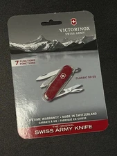 New + Sealed! Genuine Victorinox Classic SD Pocket Knife in "Classic Red"