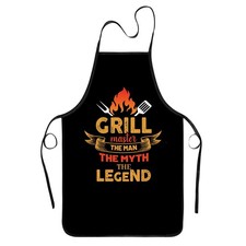 Funny Grilling Apron for Men - BBQ Grill Master Apron for Fathers Day