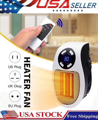 #ad 350Wamp;450W Space Heater Remote Wall Outlet Electric Space Heater as Seen on TV $38.69