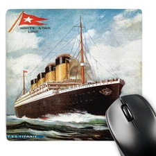 3dRose, Vintage White Star Line S.S. Titanic, Mouse Pad