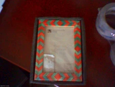 0032-Handicrafts Home Picture Frame Boho Wall Décor Photo Frame, Green-Red 4"x6"