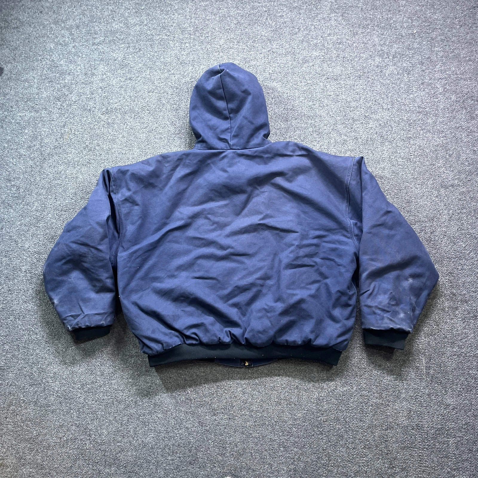 Vintage Boeing Jacket Mens 2XL Blue Duck Canvas Quilt Lined Distressed Y2K - product detail image 7