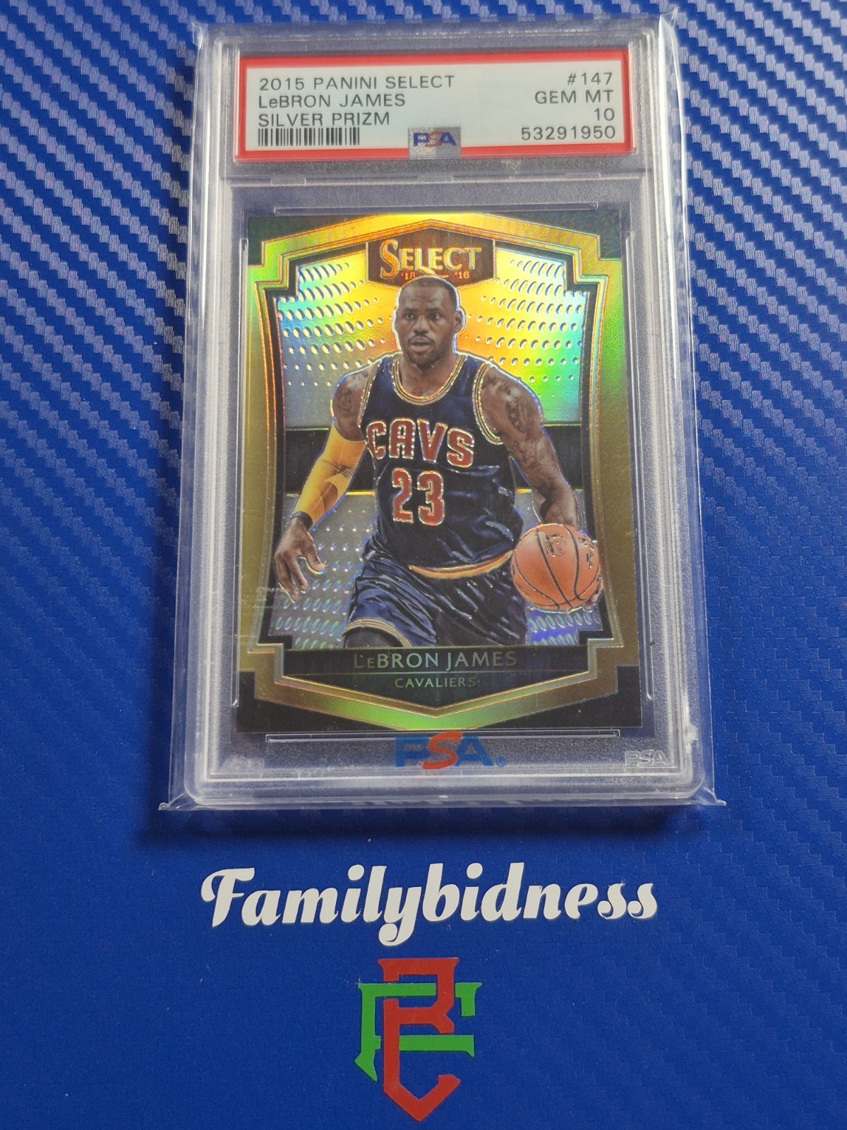 LeBron James 2015 Panini Select Silver Prizm #147 PSA 10 GEM MINT Cleveland Cavs