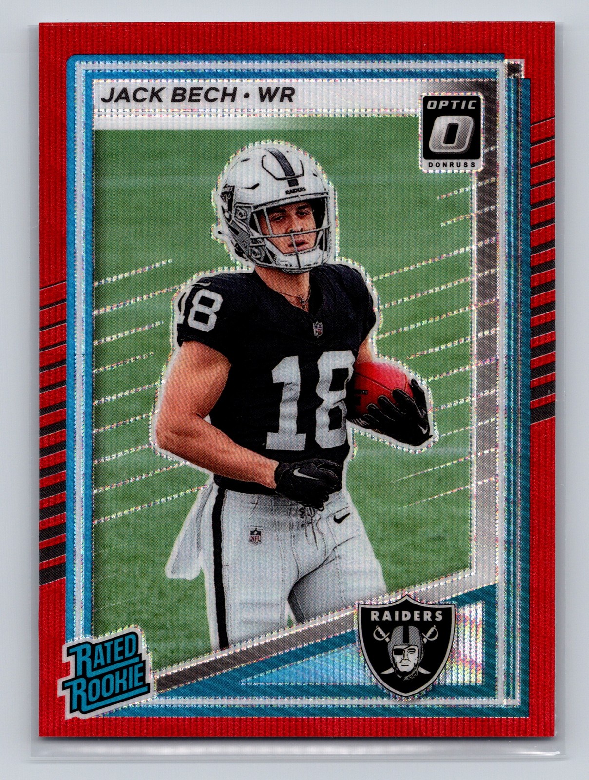 2025 Donruss #320 Jack Bech Optic Rated Rookies Preview Red Pandora