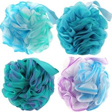 Bath Sponges Loofahs 70 Grams Large Size,4 Pack Shower Sponge Exfoliating Cleani