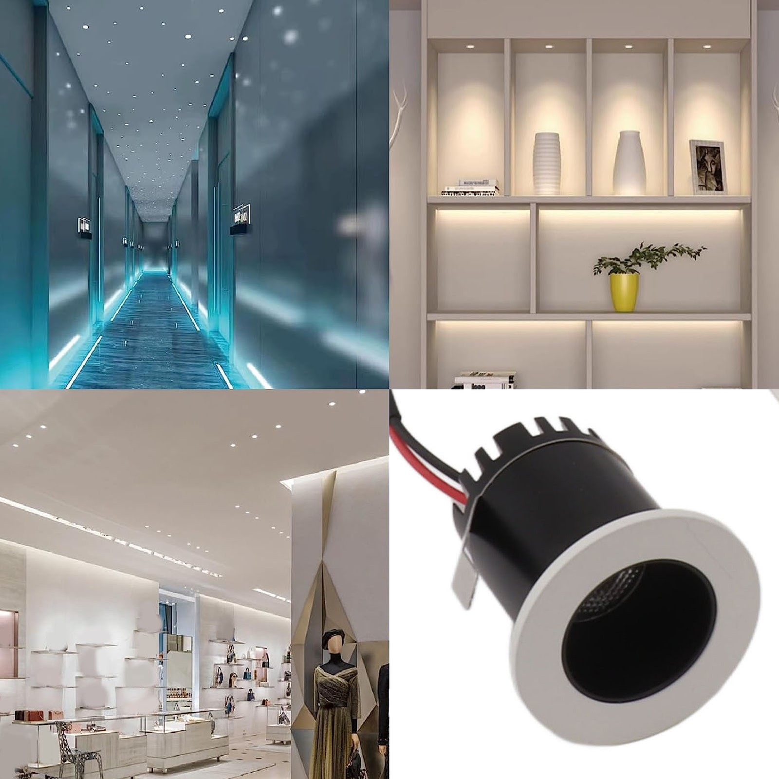 .Recessed Spotlights 3W Ceiling Downlight Aluminium Alloy Heat Dissipation LED